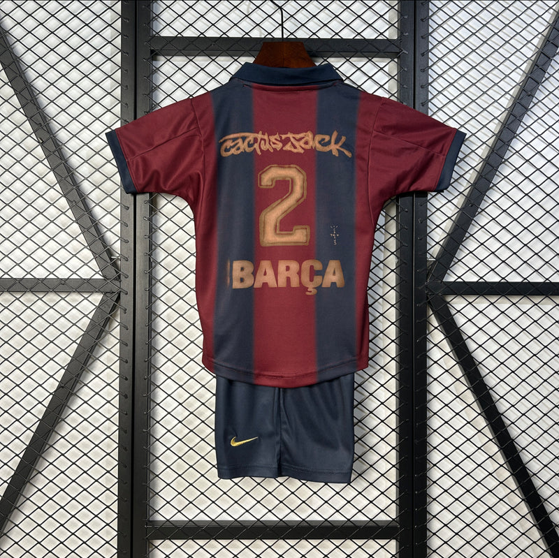 BARCELONA RETRO TRAVIS SCOTT 24/25 CONJUNTO INFANTIL
